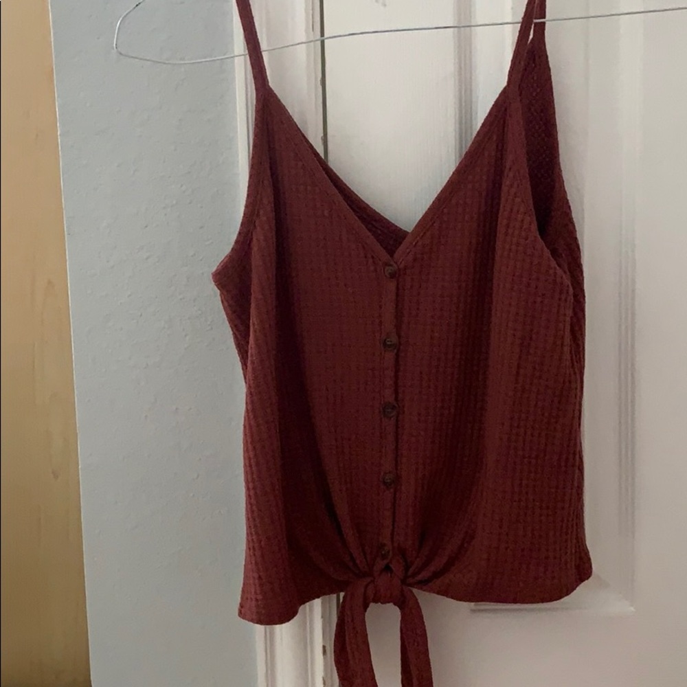 Wild Fable (Target) Burgundy Tied Tank